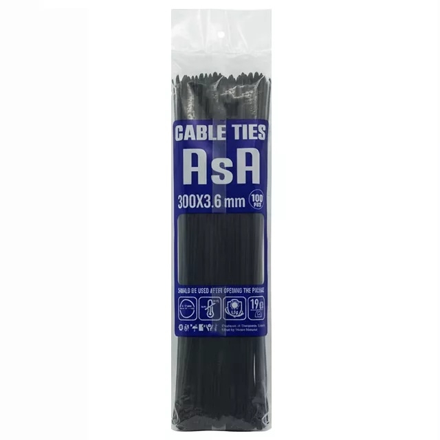  بست کمربندی برند آسا 30 سانتی 3.6 میلیمتر رنگ سفید 