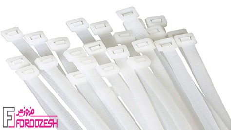 خرید نظم دهنده سیم و کابل سفید و بست کمربندی